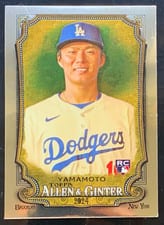 2024 Topps Allen & Ginter Chrome Yoshinobu Yamamoto (Los Angeles Dodgers) #201 card
