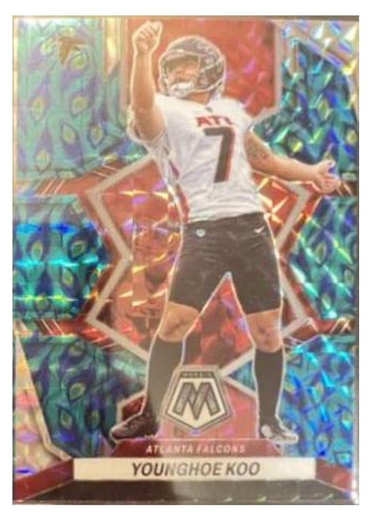 2022 Panini Mosaic Base Set Younghoe Koo Choice Peacock #9 card