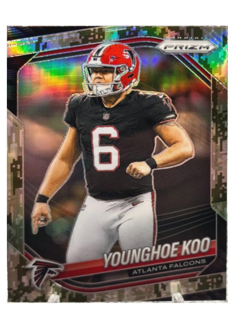 2025 Panini Prizm Base Set Younghoe Koo Forest Camo #131 card