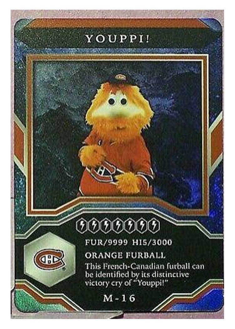 2021-22 Upper Deck MVP Mascot Gaming Cards Youppi! #M-16 card