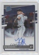 2020 Donruss Optic Rated Rookies Signatures Yu Chang #RRS-YC card