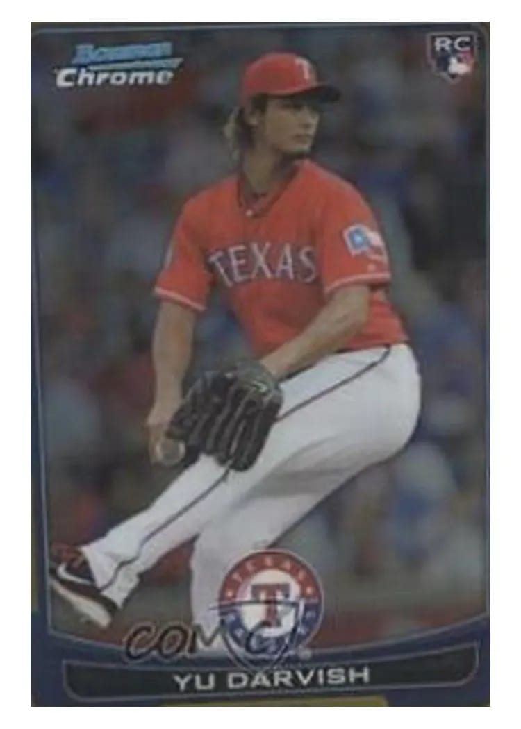 2012 Bowman Chrome Draft YU Darvish Gold Refractor #50 card