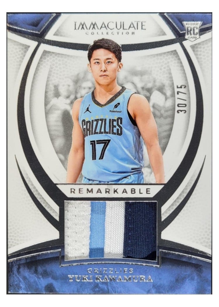 2024-25 Panini Immaculate Collection Remarkable Rookie Jerseys Set Yuki Kawamura #18 card