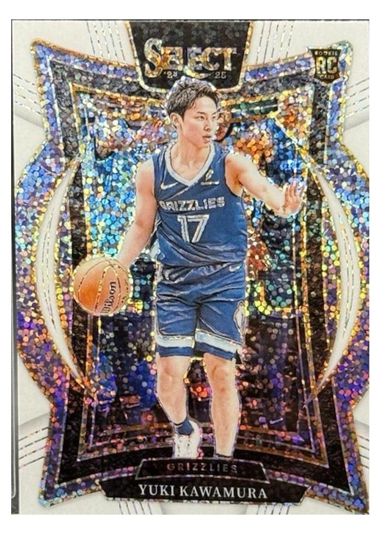 2024-25 Panini Select Base Set Yuki Kawamura White Sparkle Prizm #76 card