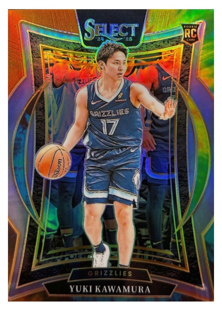 2024-25 Panini Select Base Set Yuki Kawamura Tie-Dye Prizm #76 card