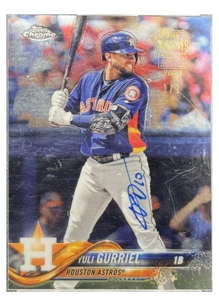 2018 Topps Chrome Base Set Yuli Gurriel #168 card