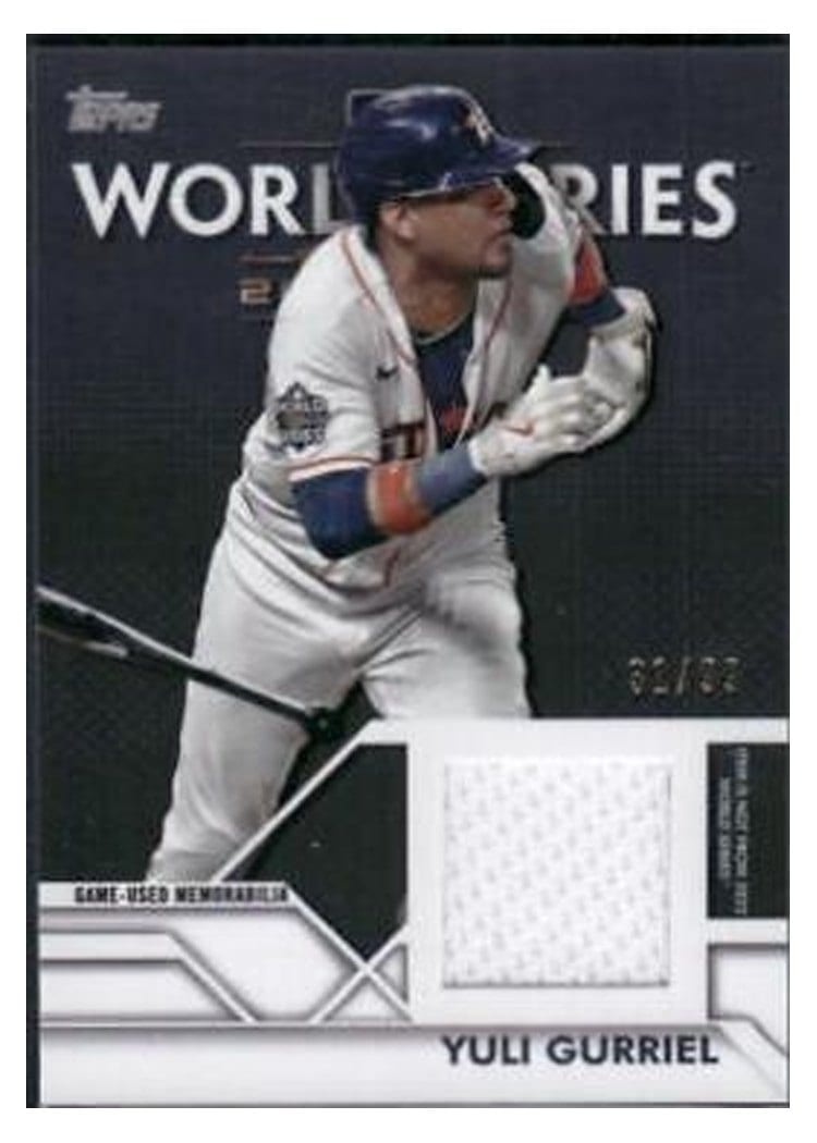 2023 Topps World Series Champion Relics Yuli Gurriel #WCR-YG card