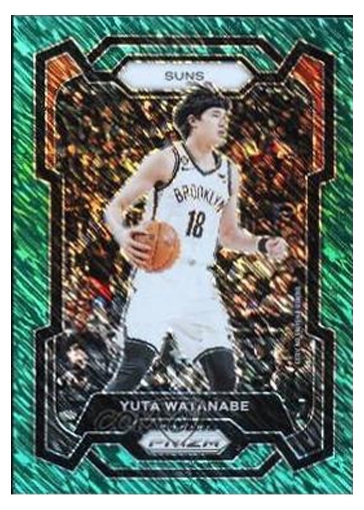 2023-24 Panini Prizm Base Set Yuta Watanabe Green Shimmer #285