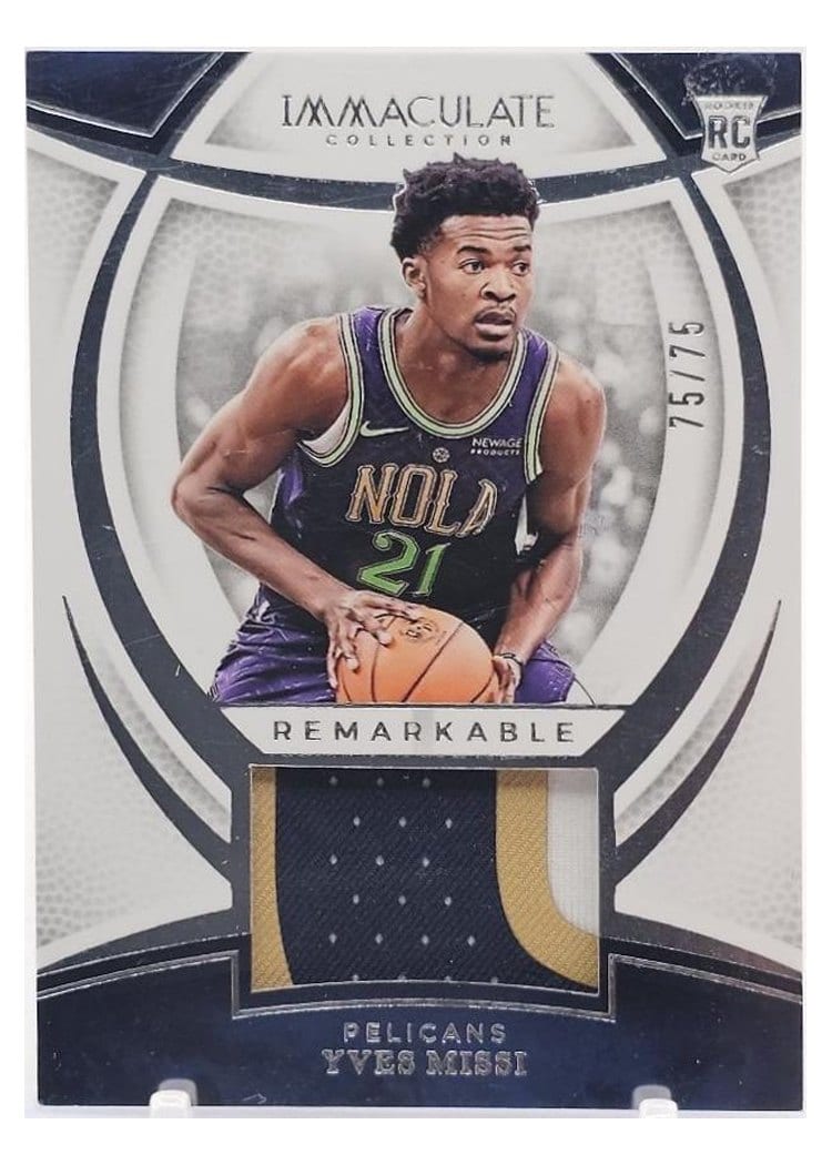 2024-25 Panini Immaculate Collection Remarkable Rookie Jerseys Set Yves Missi #14 card
