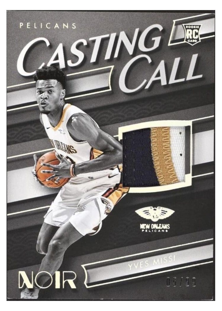 2024-25 Panini Noir Casting Call Memorabilia Set Yves Missi #22 card
