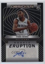 2024-25 Panini Obsidian Rookie Eruption Autographs Yves Missi #REA-MIS card