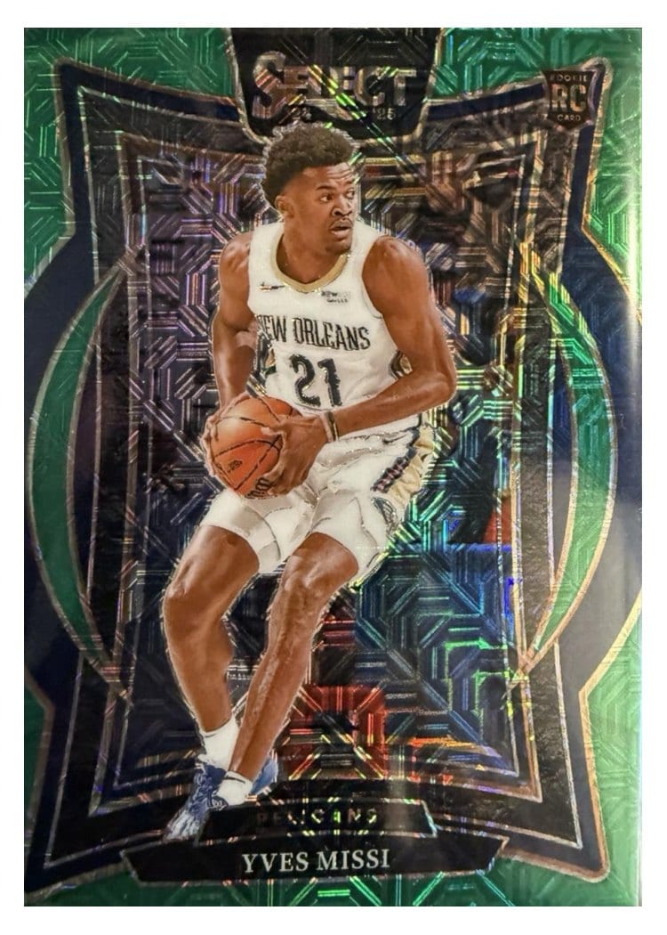 2024-25 Panini Select Base Set Yves Missi Green Prizm #88 card