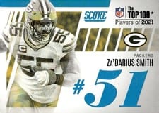 2022 Score Top 100 Za'Darius Smith #T51 card
