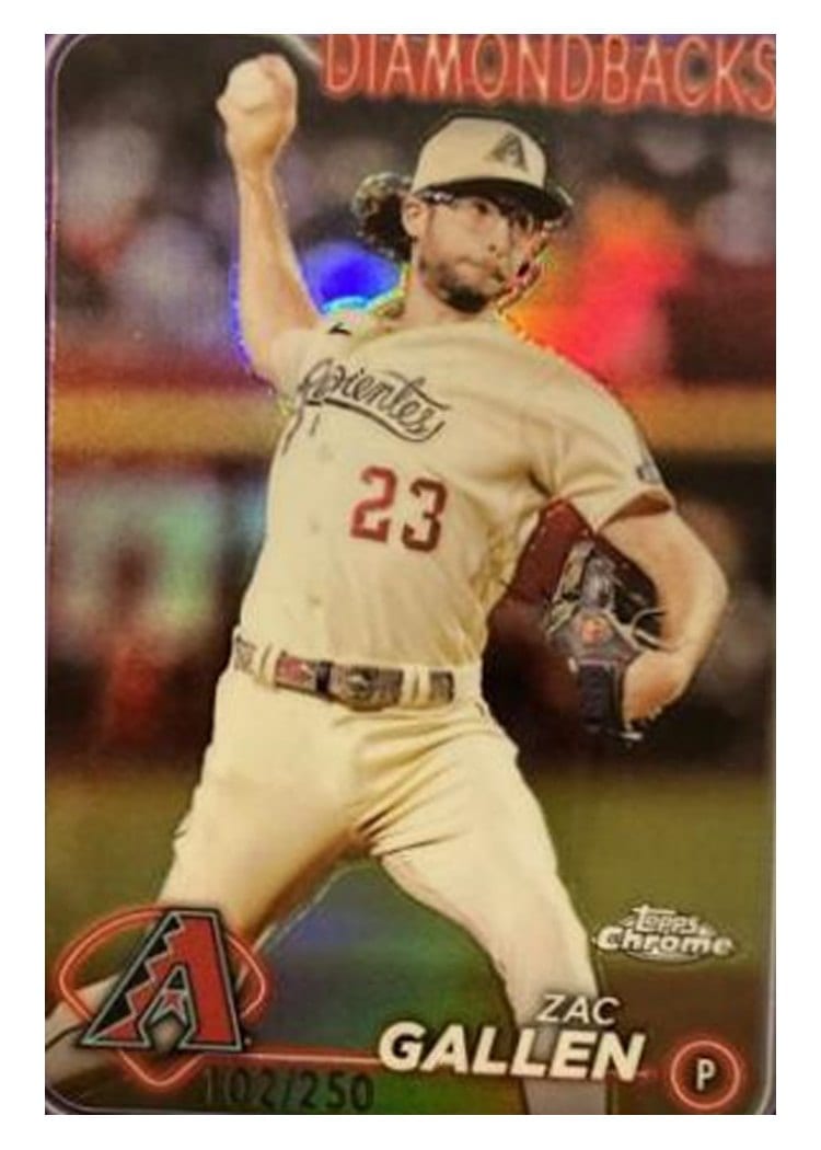 2024 Topps Chrome Base Set Zac Gallen Purple Refractor #147 card