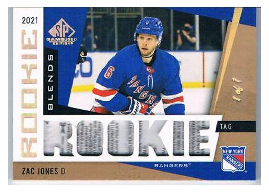 2021-22 SP Game Used Rookie Blends Zac Jones #RB-ZJ card