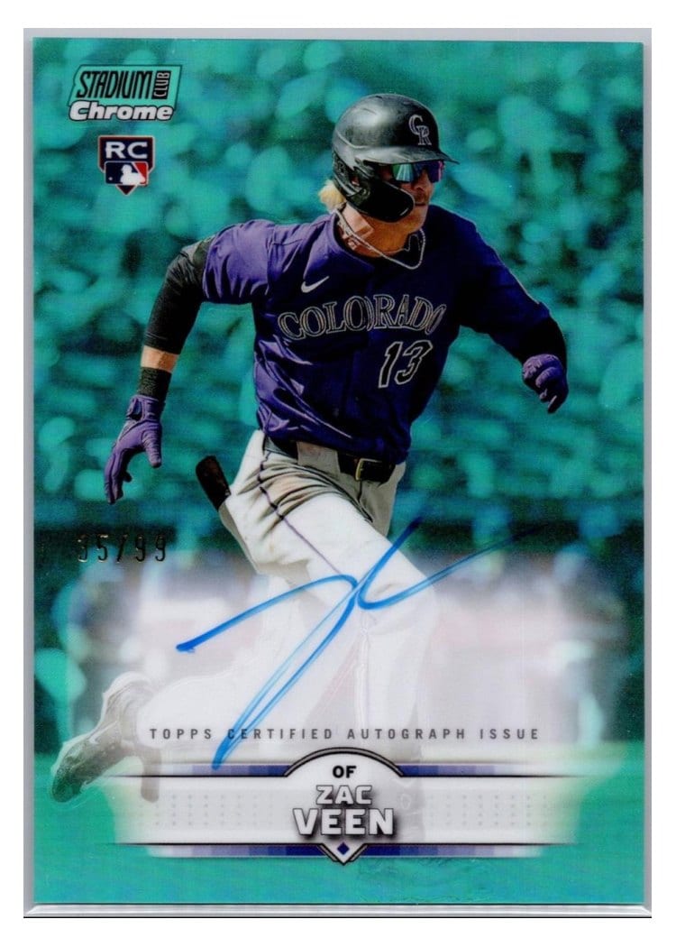 2025 Stadium Club Chrome Autographs Zac Veen #SCCA-ZV card