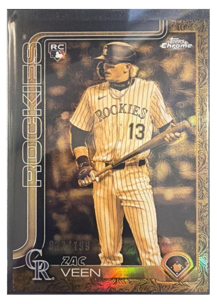 2025 Topps Gilded Collection Chrome Cast in Gold Zac Veen #CG-12
