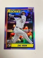 2025 Topps Update 1990 Topps Baseball Zac Veen #U90-34 card