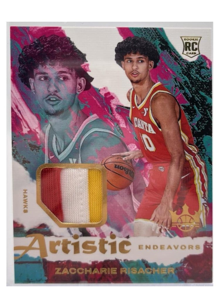 2024-25 Panini Court Kings Artistic Endeavors Relics Zaccharie Risacher #AE-ZCC card