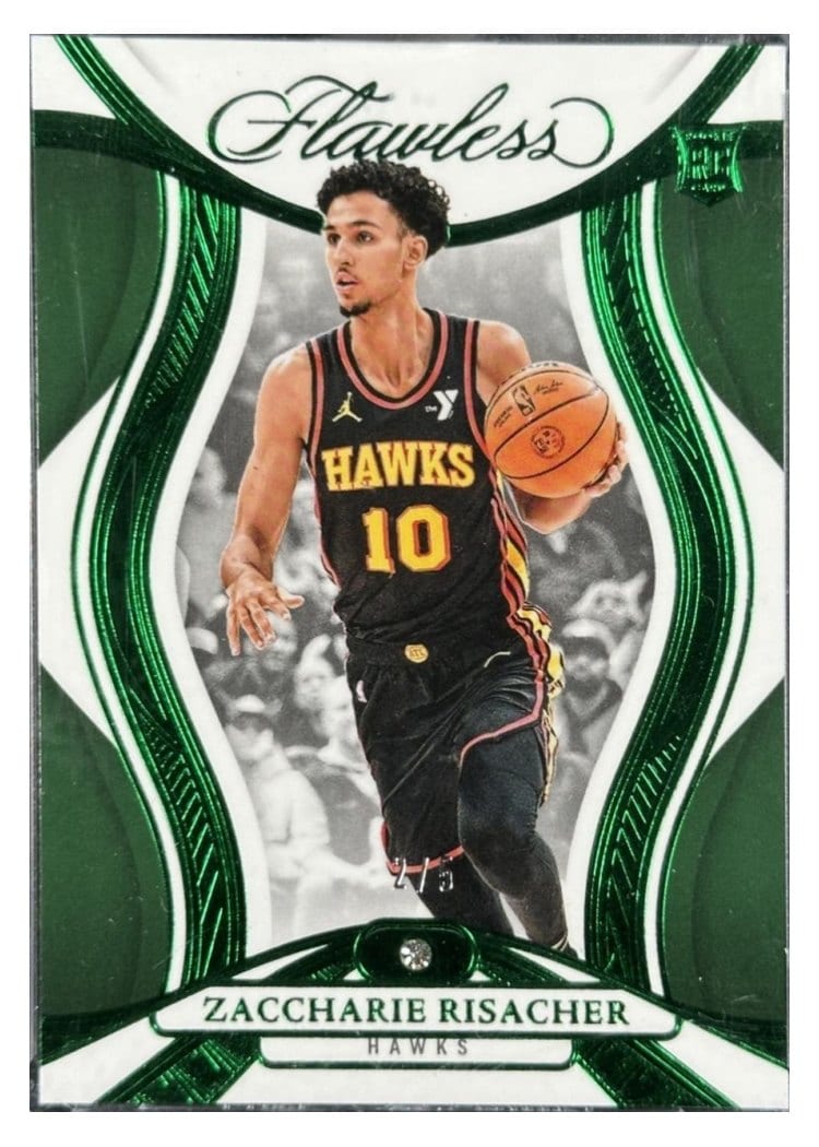 2024-25 Panini Flawless Base Gems Zaccharie Risacher #64 card