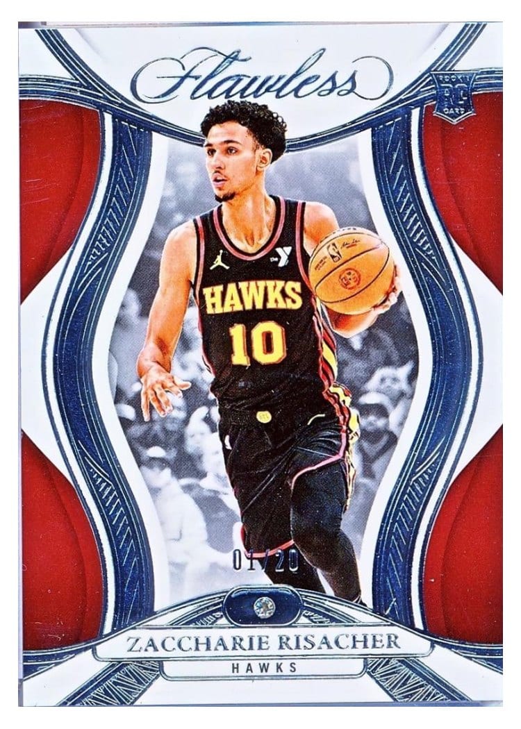 2024-25 Panini Flawless Base Gems Zaccharie Risacher #64 card