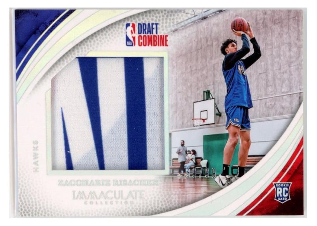 2024-25 Panini Immaculate Collection Draft Combine Memorabilia Set Zaccharie Risacher #16 card