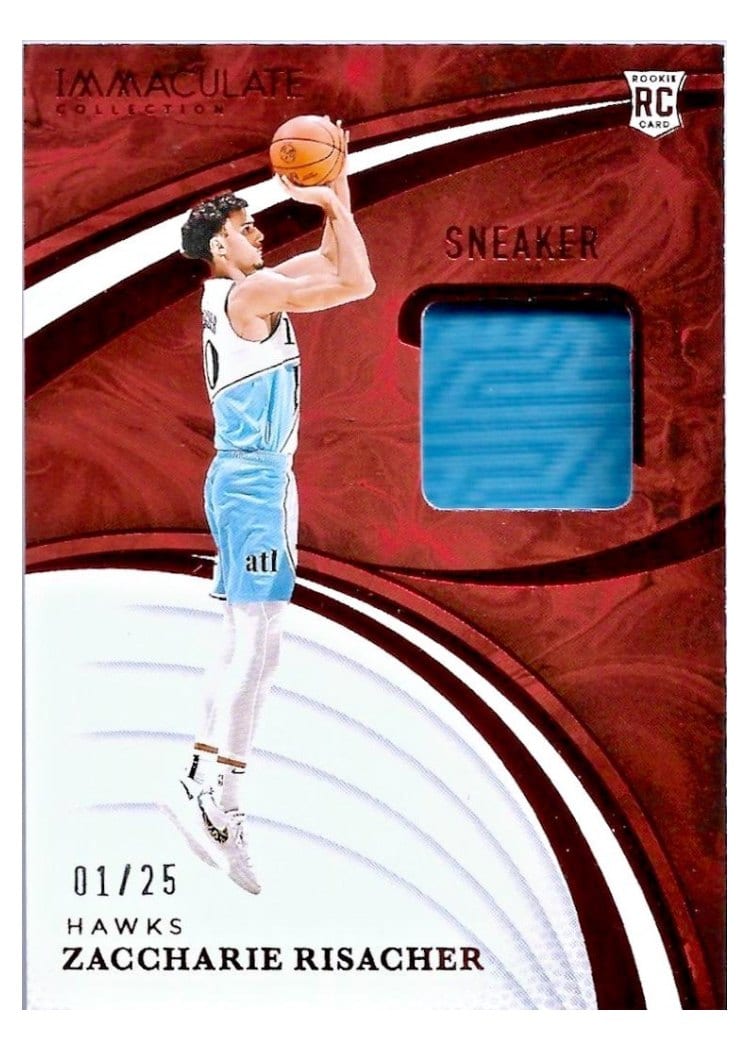 2024-25 Panini Immaculate Collection Sneaker Swatches Set Zaccharie Risacher #1 card