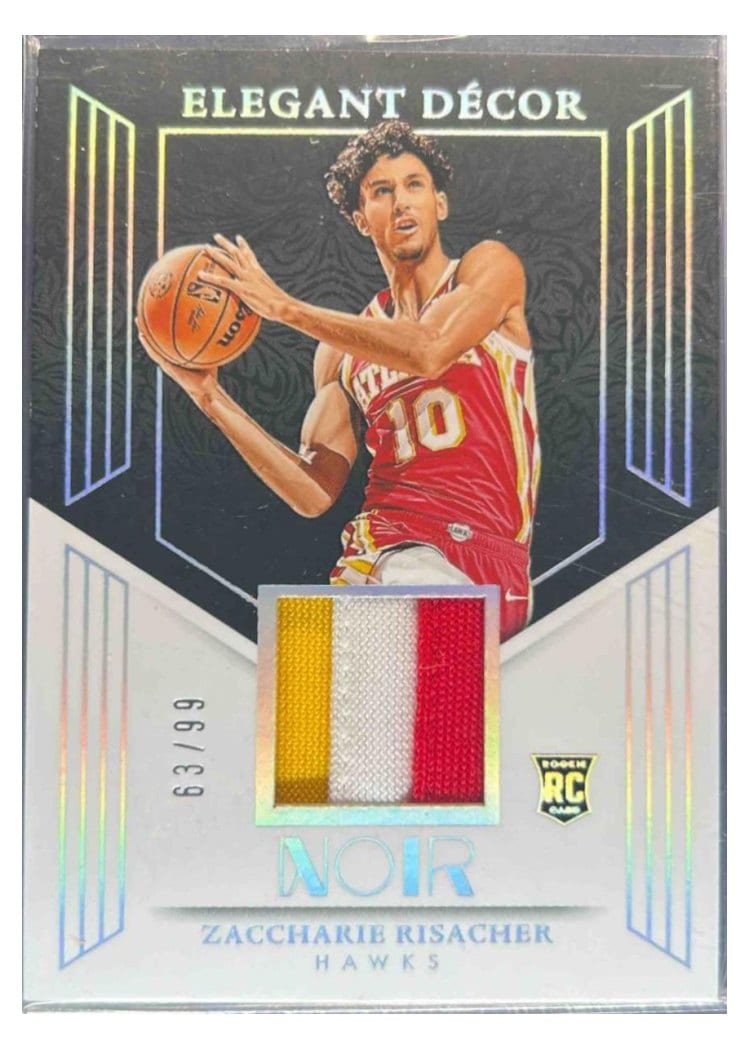 2024-25 Panini Noir Elegant Décor Rookie Jerseys Set Zaccharie Risacher #9