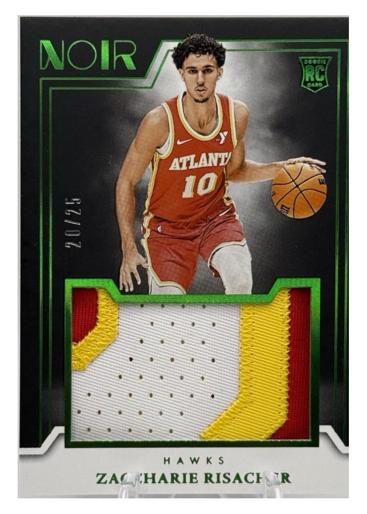 2024-25 Panini Noir Rookie Jumbo Material Set Zaccharie Risacher #15 card