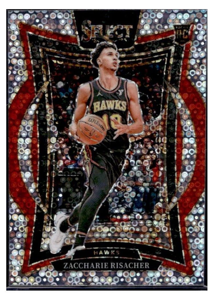 2024-25 Panini Select Base Set Zaccharie Risacher Disco Prizm #86 card