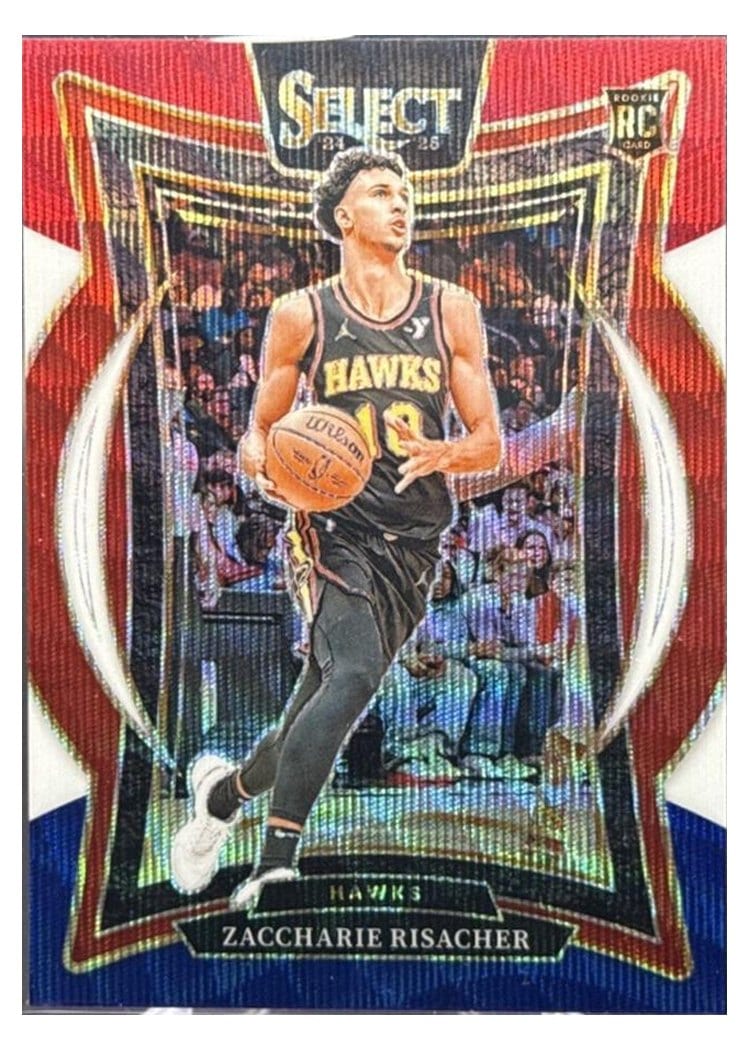 2024-25 Panini Select Base Set Zaccharie Risacher Tri-Color Prizm #86 card