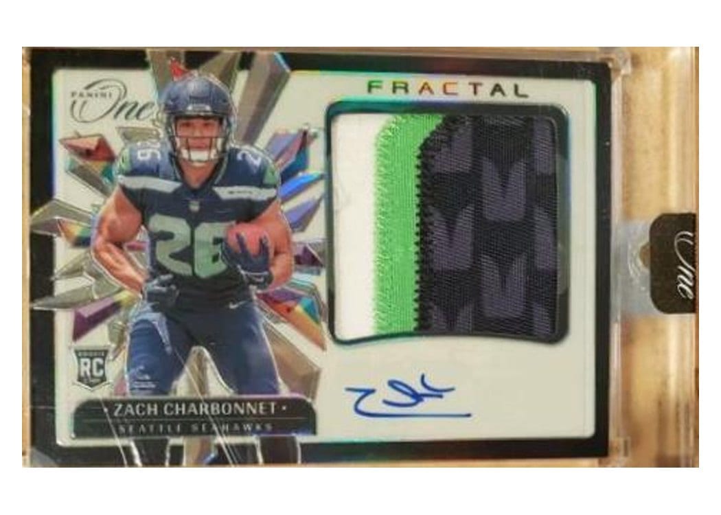 2023 Panini One Rookie Fractal Zach Charbonnet #400 card