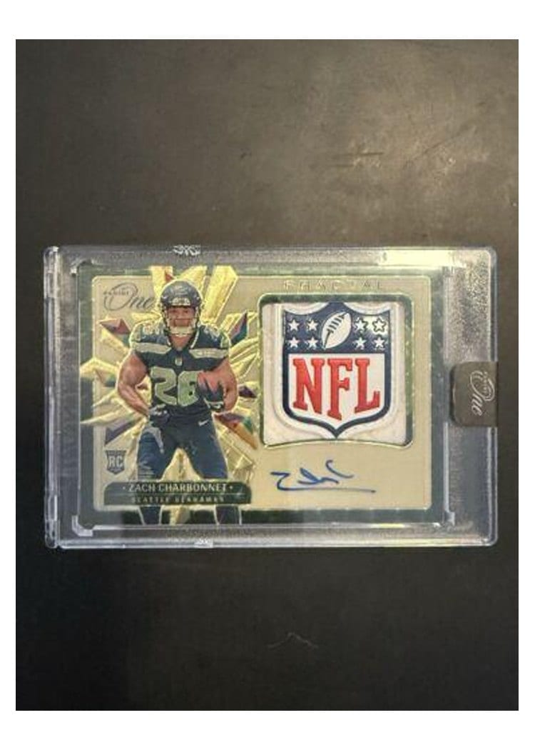 2023 Panini One Rookie Fractal Zach Charbonnet #400 card