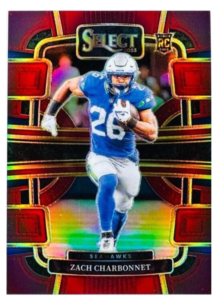 2023 Panini Select Base Set Zach Charbonnet Maroon Prizm #86 card