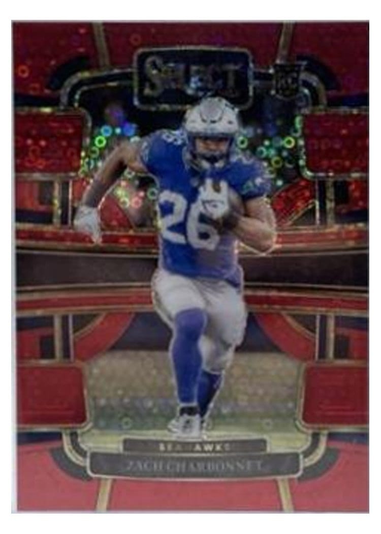 2023 Panini Select Base Set Zach Charbonnet Disco Red Prizm #86 card
