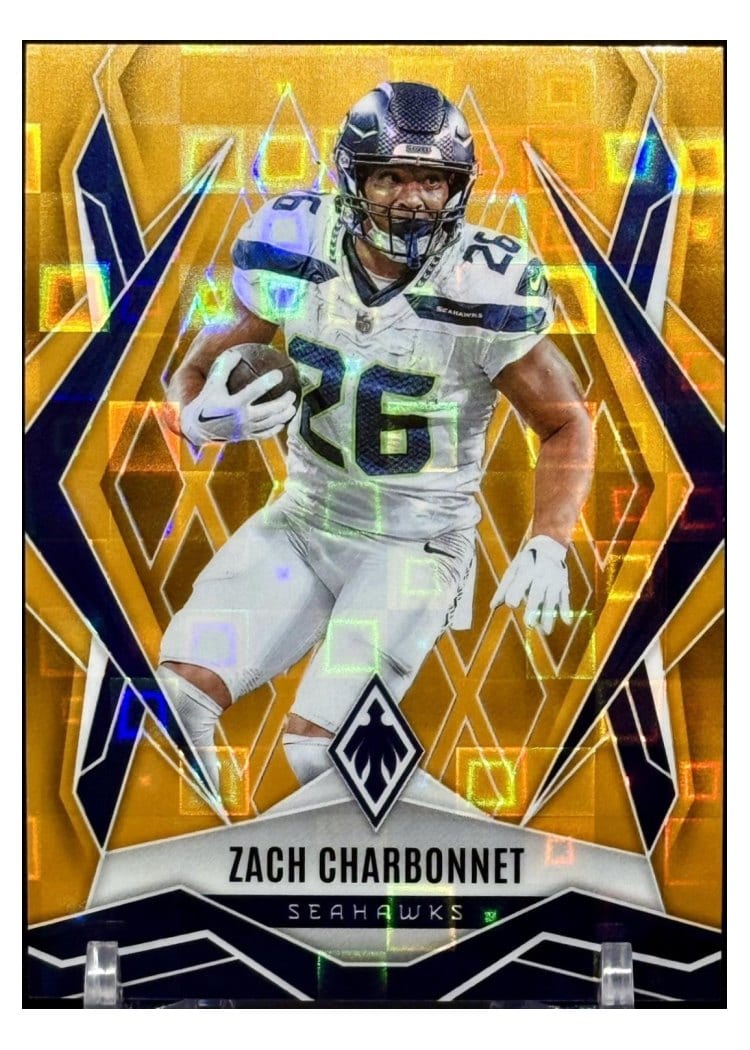 2025 Panini Phoenix Base Set Zach Charbonnet Gold Pandora #109 card