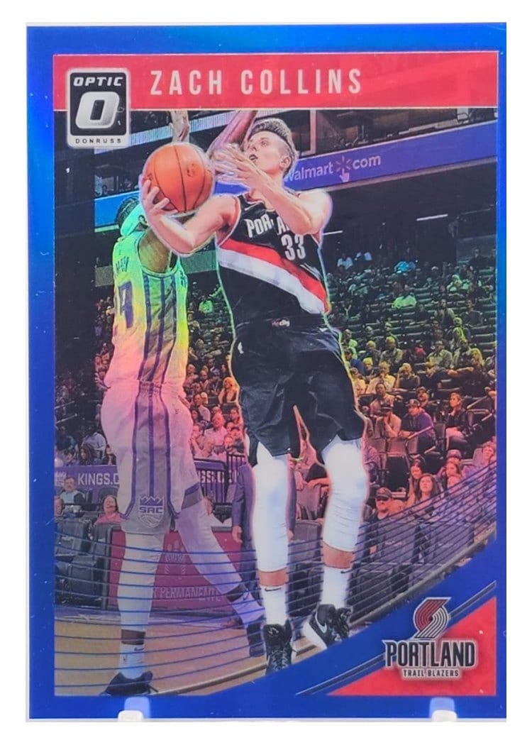 2018-19 Donruss Optic Base Set Zach Collins Blue #31 card