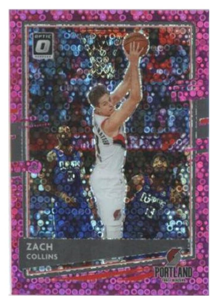 2020-21 Donruss Optic Base Set Zach Collins Fast Break Pink #124 card