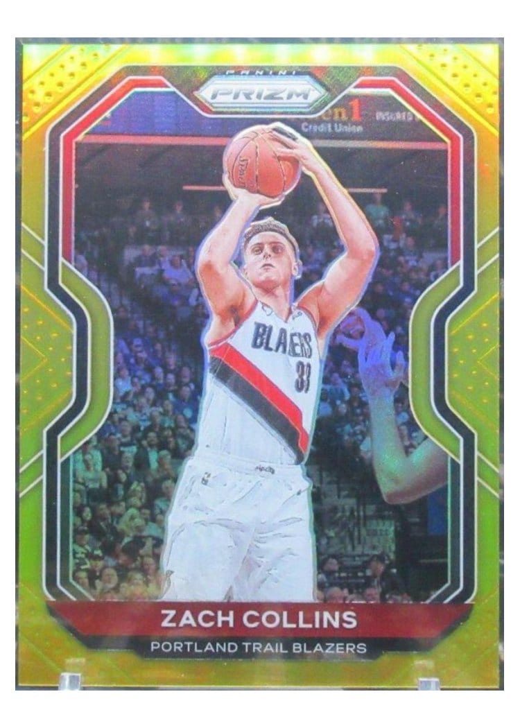 2020-21 Panini Prizm Base Set Zach Collins Gold Prizm #6 card