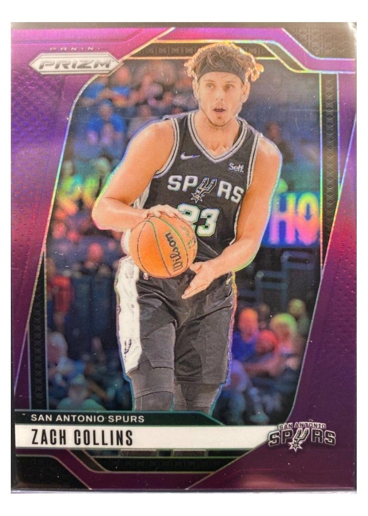 2024-25 Panini Prizm Base Set Zach Collins Purple #197 card