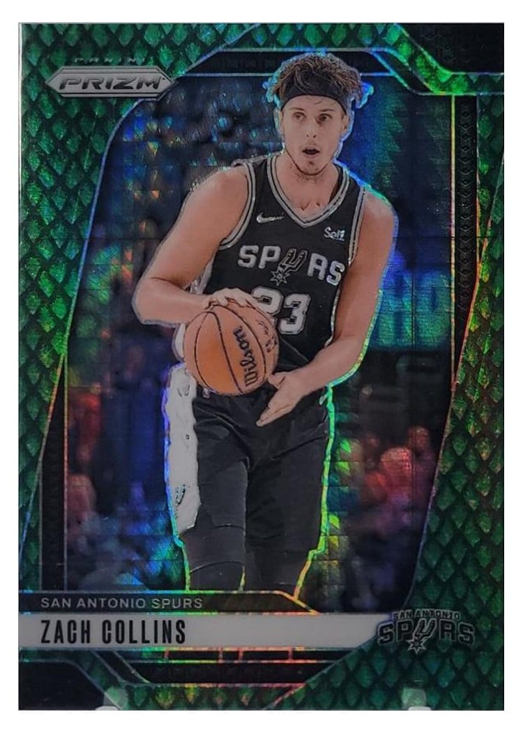 2024-25 Panini Prizm Base Set Zach Collins Jade Dragon Scale #197 card