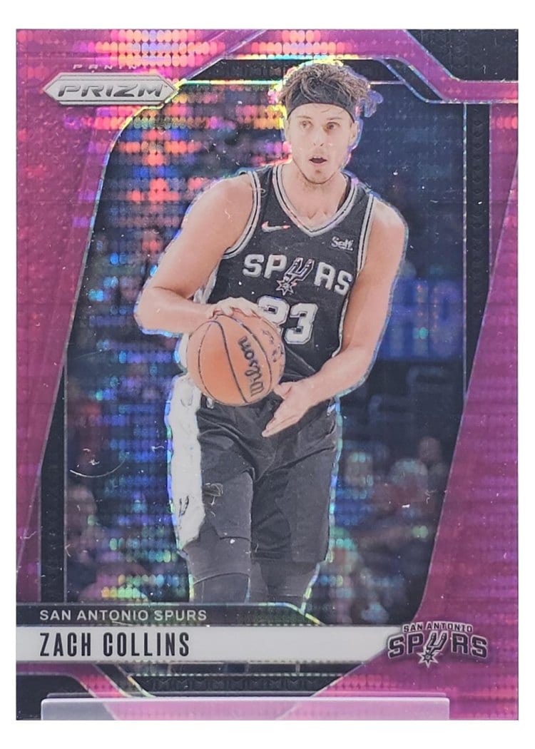 2024-25 Panini Prizm Base Set Zach Collins Pink Pulsar #197 card
