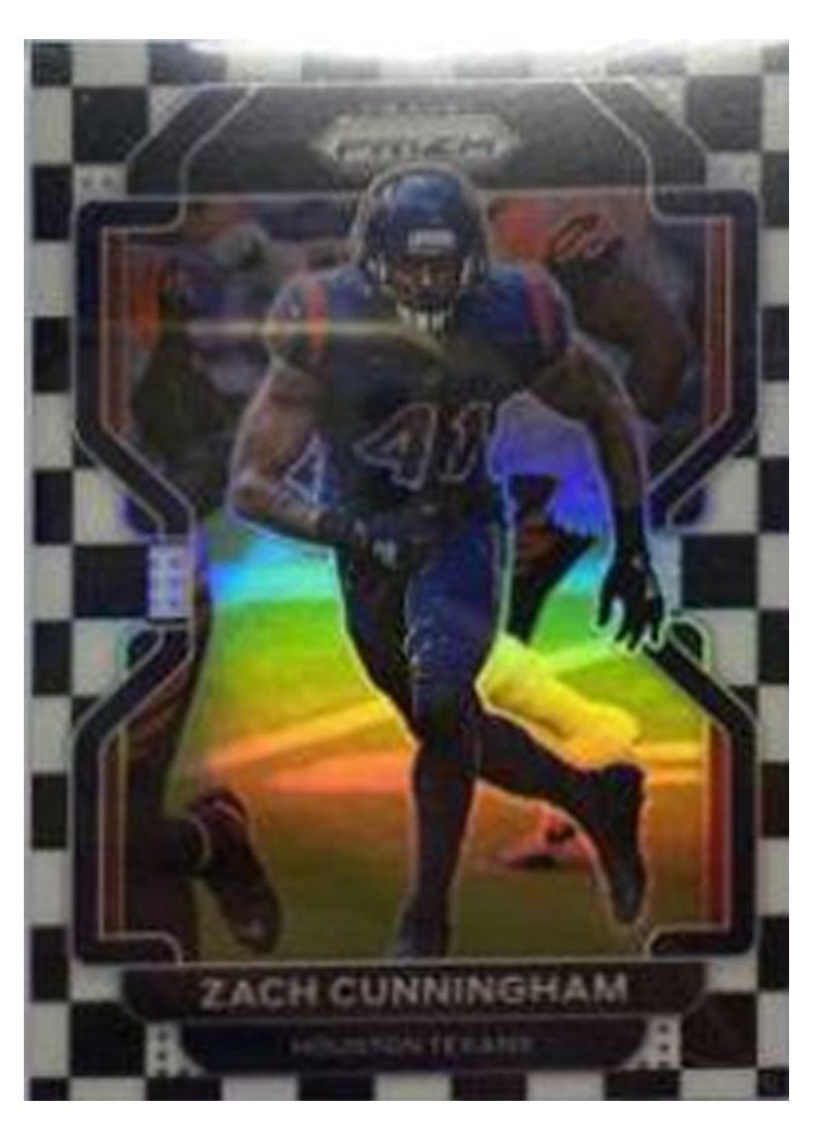 2021 Panini Prizm Base Set Zach Cunningham Black and White Checker Prizm #38 card