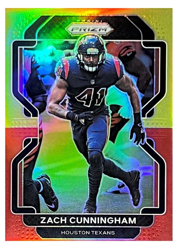 2021 Panini Prizm Base Set Zach Cunningham Yellow Red Prizm #38 card