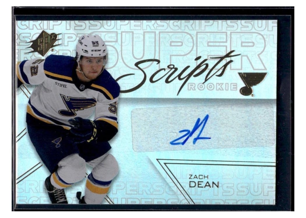 2024-25 SPx SuperScripts Rookies Zach Dean #SSR-ZD card