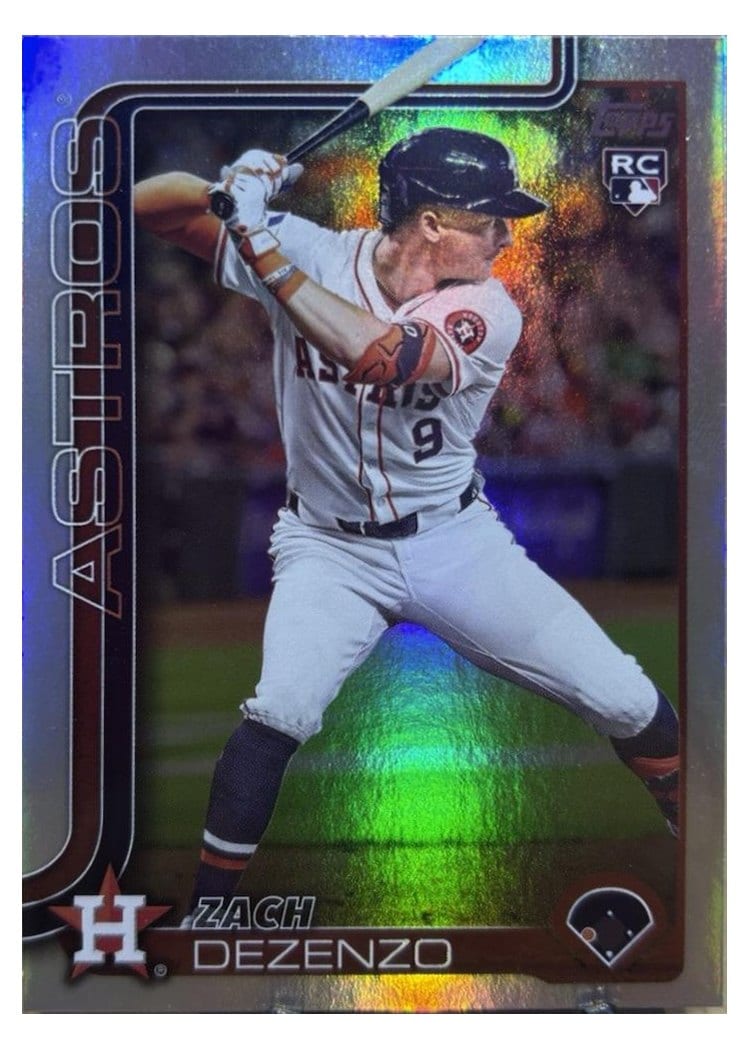 2025 Topps Base Set Zach Dezenzo Aqua Rainbow Foil #89 card