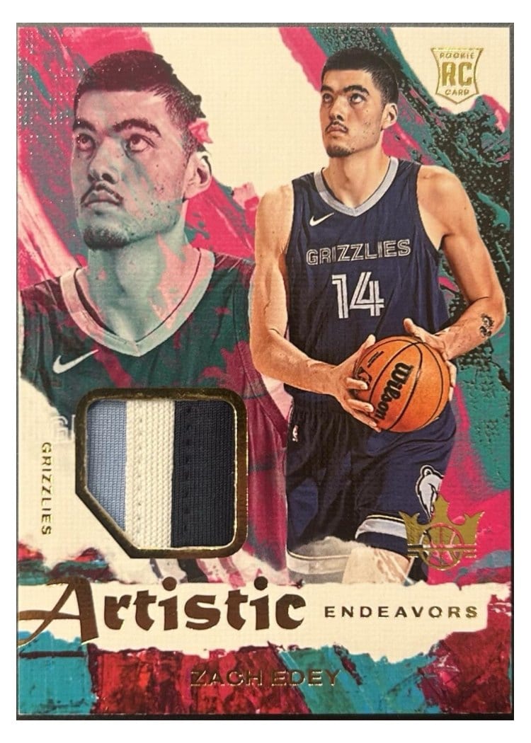 2024-25 Panini Court Kings Artistic Endeavors Relics Zach Edey #AE-ZHE card