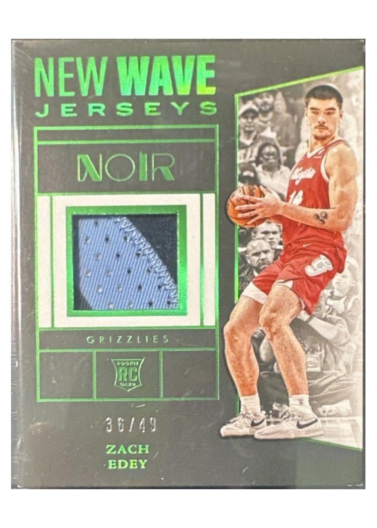 2024-25 Panini Noir New Wave Jerseys Set Zach Edey #3 card