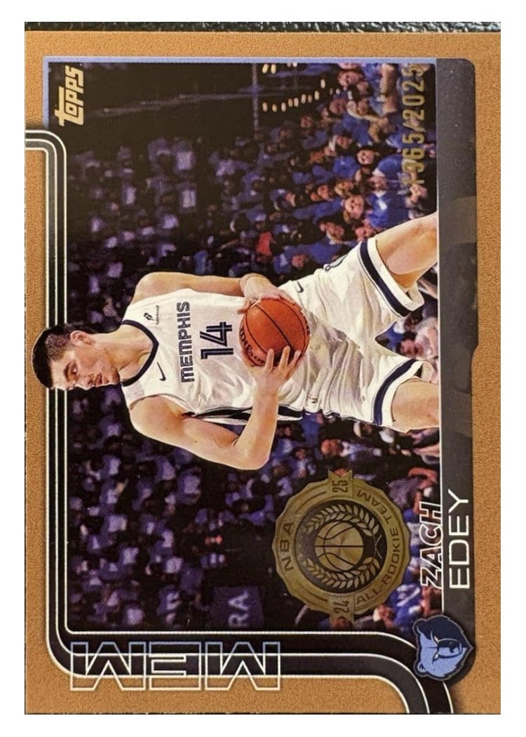 2025-26 Topps Base Set Zach Edey #186 card