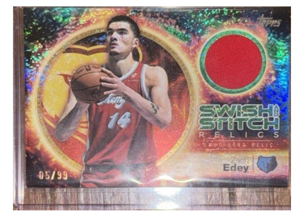 2025-26 Topps Swish and Stitch Relics Zach Edey #SST-ZE card